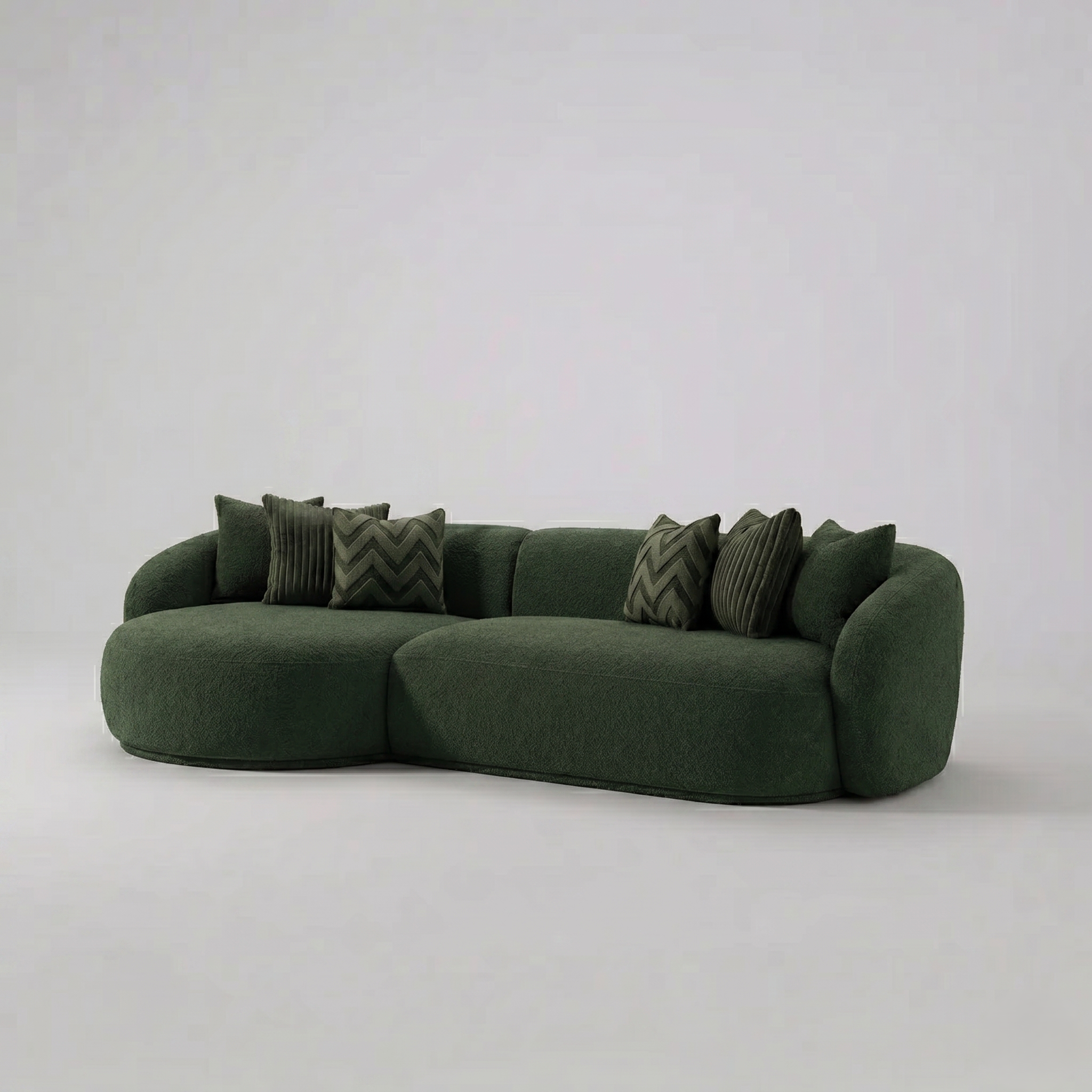Canapé d'angle Gauche PALERME Vert Forêt